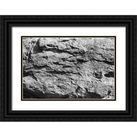 Found Textures XV Black Ornate Wood Framed Art Print with Double Matting by Johnson, Jason