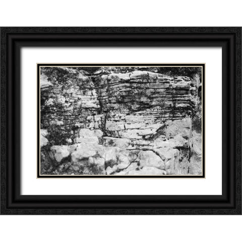 Found Textures XVIII Black Ornate Wood Framed Art Print with Double Matting by Johnson, Jason