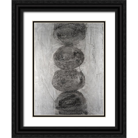 Stacked Halos I Black Ornate Wood Framed Art Print with Double Matting by Willett, Michael