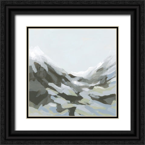 Ice Slope I Black Ornate Wood Framed Art Print with Double Matting by Vess, June Erica