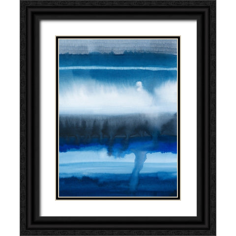 Deep Blue Shore I Black Ornate Wood Framed Art Print with Double Matting by Popp, Grace