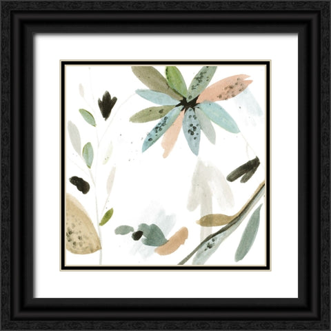 Minty Garden III Black Ornate Wood Framed Art Print with Double Matting by Wang, Melissa