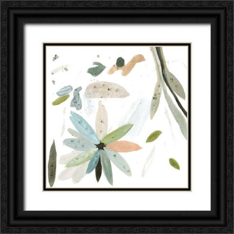 Minty Garden IV Black Ornate Wood Framed Art Print with Double Matting by Wang, Melissa