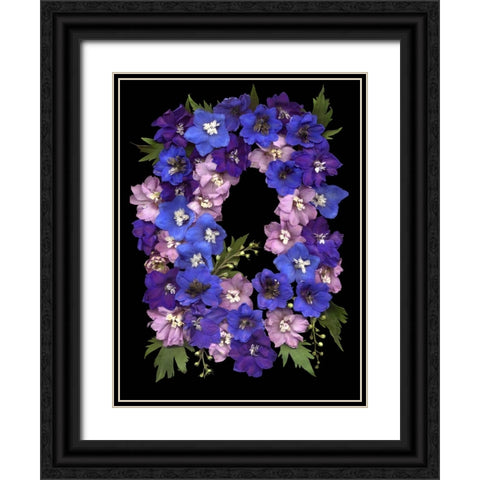 Flower Drama II Black Ornate Wood Framed Art Print with Double Matting by Stalus, Judy