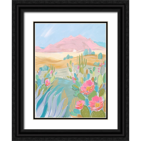 Pastel Desert II Black Ornate Wood Framed Art Print with Double Matting by Marr, Laura
