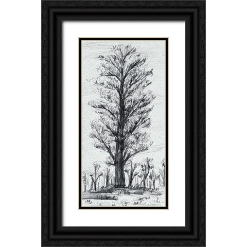 Tree in the Woods IV Black Ornate Wood Framed Art Print with Double Matting by Wang, Melissa