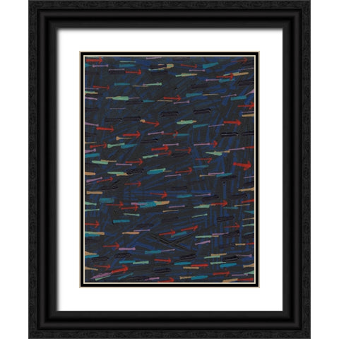 Forward I Black Ornate Wood Framed Art Print with Double Matting by Fuchs, Jodi