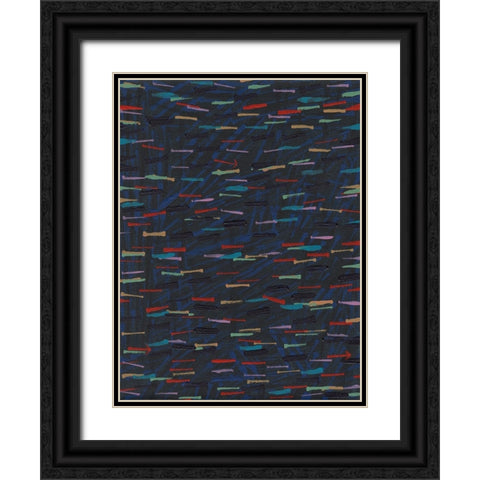 Forward II Black Ornate Wood Framed Art Print with Double Matting by Fuchs, Jodi