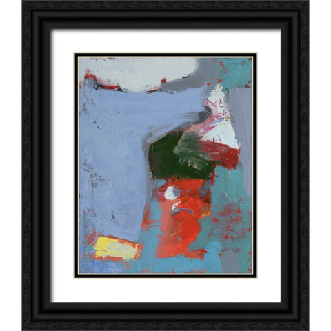 Colorful Expressionism I Black Ornate Wood Framed Art Print with Double Matting by Ferrell, Erin McGee