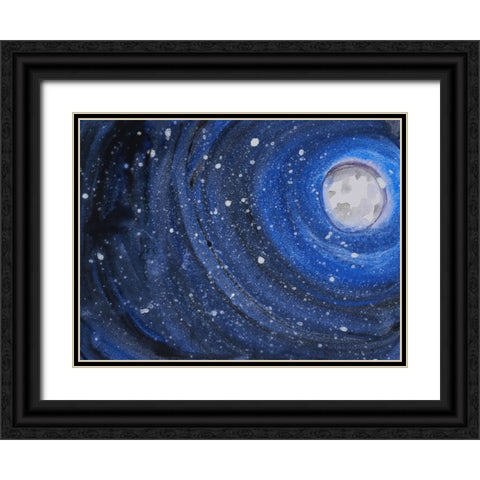 Starry Night Sky I Black Ornate Wood Framed Art Print with Double Matting by Ferrell, Erin McGee
