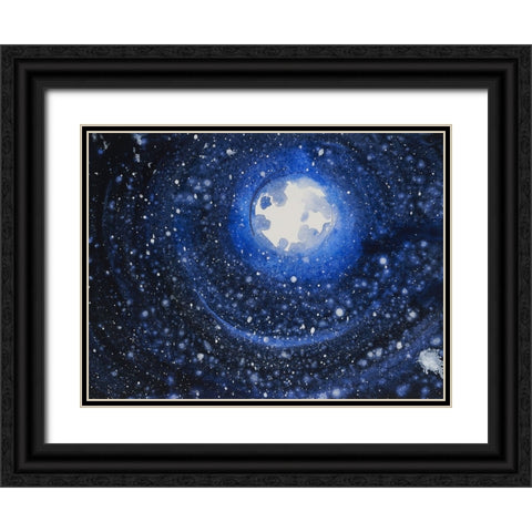 Starry Night Sky IV Black Ornate Wood Framed Art Print with Double Matting by Ferrell, Erin McGee