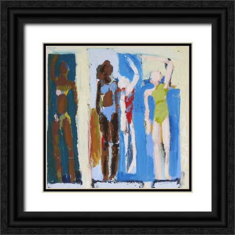 Beach Sunbathers IV Black Ornate Wood Framed Art Print with Double Matting by Ferrell, Erin McGee