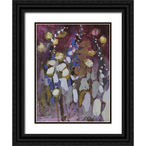 Idiosyncratic Floral  II Black Ornate Wood Framed Art Print with Double Matting by Ferrell, Erin McGee
