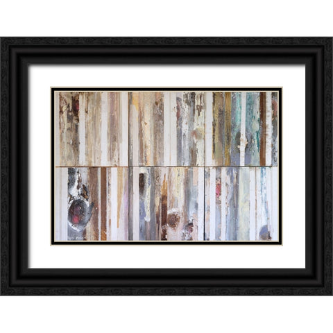 Textured Grain VII Black Ornate Wood Framed Art Print with Double Matting by Ferrell, Erin McGee