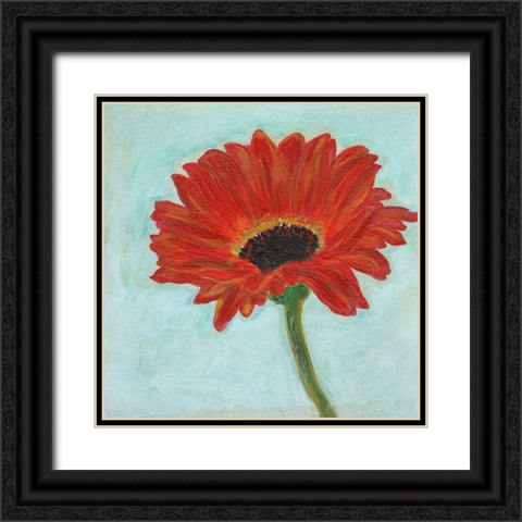 Super Daisy I Black Ornate Wood Framed Art Print with Double Matting by Fuchs, Jodi