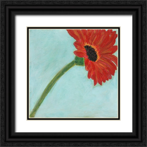 Super Daisy II Black Ornate Wood Framed Art Print with Double Matting by Fuchs, Jodi