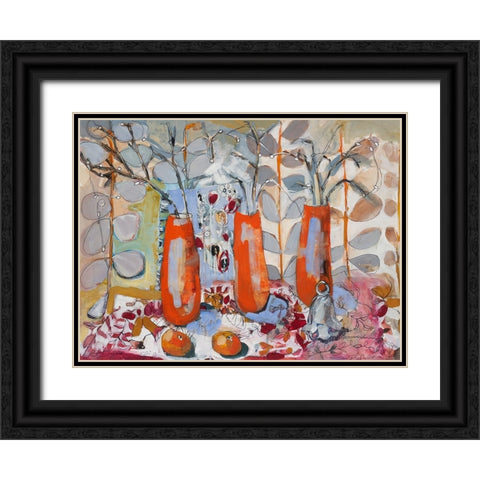 A Fruitful Day Black Ornate Wood Framed Art Print with Double Matting by Ferrell, Erin McGee