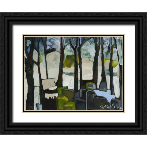 A Quiet Place Black Ornate Wood Framed Art Print with Double Matting by Ferrell, Erin McGee