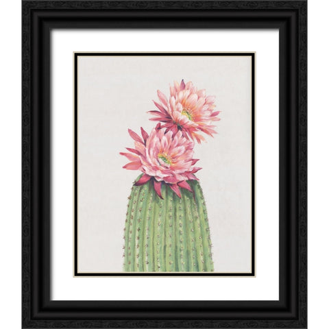 Cactus Blossom II Black Ornate Wood Framed Art Print with Double Matting by OToole, Tim