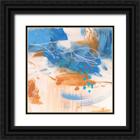 Blu Hurricane I Black Ornate Wood Framed Art Print with Double Matting by Wang, Melissa