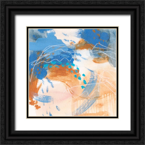 Blu Hurricane III Black Ornate Wood Framed Art Print with Double Matting by Wang, Melissa