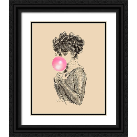 Victorian Ladies Misbehaving II Black Ornate Wood Framed Art Print with Double Matting by Longley, Alicia