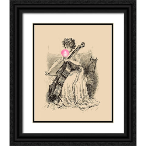 Victorian Ladies Misbehaving IV Black Ornate Wood Framed Art Print with Double Matting by Longley, Alicia