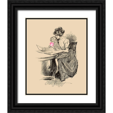 Victorian Ladies Misbehaving VI Black Ornate Wood Framed Art Print with Double Matting by Longley, Alicia