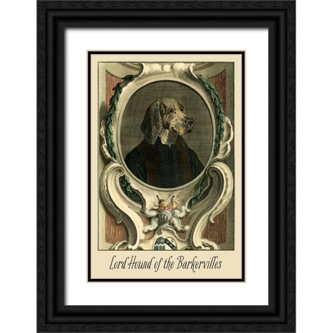 Royal Dog Portrait VI Black Ornate Wood Framed Art Print with Double Matting by Longley, Alicia