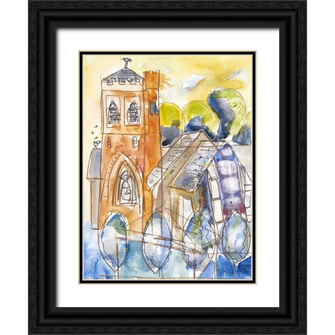 Episcopal Church of St. Mary II Black Ornate Wood Framed Art Print with Double Matting by Ferrell, Erin McGee