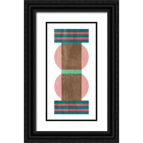 Sweet Blocks IV Black Ornate Wood Framed Art Print with Double Matting by Wang, Melissa