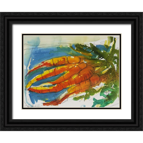 Fresh Carrots II Black Ornate Wood Framed Art Print with Double Matting by Ferrell, Erin McGee