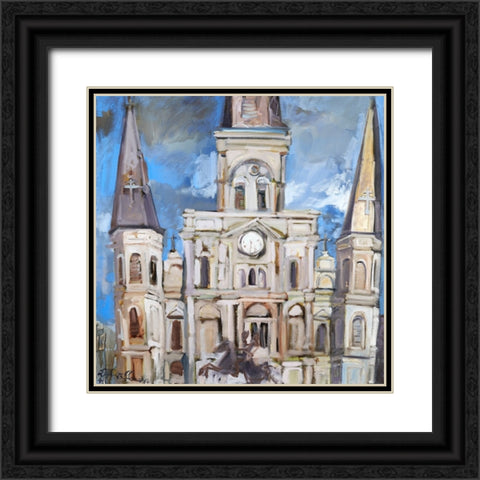 Saint Louis Cathedral  II Black Ornate Wood Framed Art Print with Double Matting by Ferrell, Erin McGee