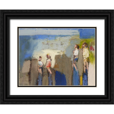 Shell Gathers III Black Ornate Wood Framed Art Print with Double Matting by Ferrell, Erin McGee
