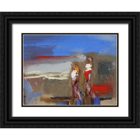 Shell Gathers IV Black Ornate Wood Framed Art Print with Double Matting by Ferrell, Erin McGee