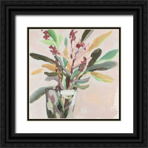 Glass Bouquet I Black Ornate Wood Framed Art Print with Double Matting by Wang, Melissa