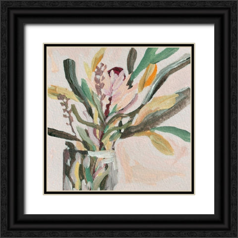 Glass Bouquet IV Black Ornate Wood Framed Art Print with Double Matting by Wang, Melissa