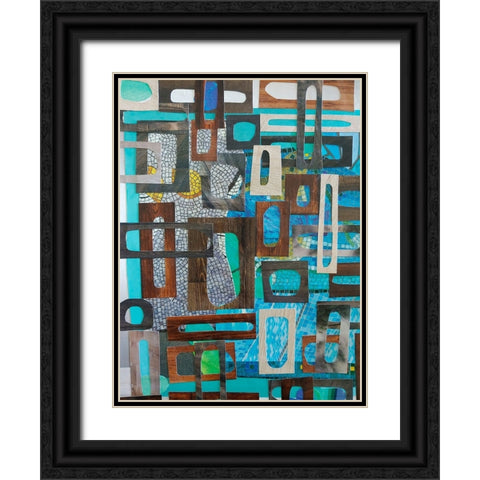 Pompeii Baths II Black Ornate Wood Framed Art Print with Double Matting by Good, Coco