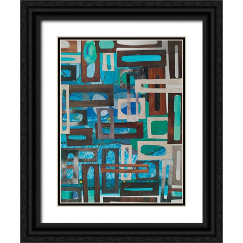 Pompeii Baths III Black Ornate Wood Framed Art Print with Double Matting by Good, Coco