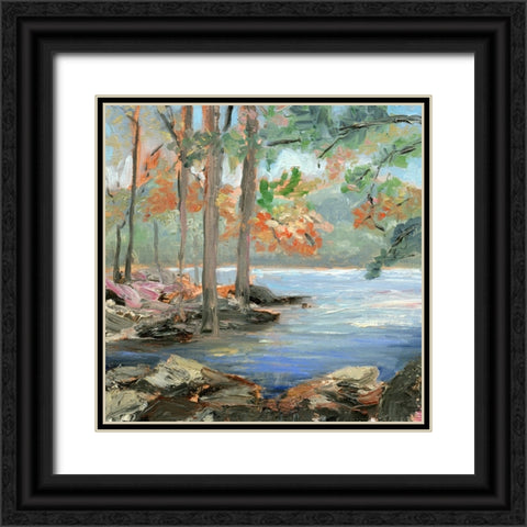 Along the River Black Ornate Wood Framed Art Print with Double Matting by Iafrate, Sandra