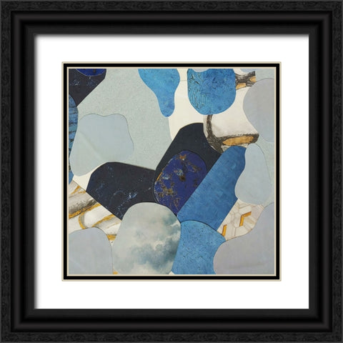 Blue Monsoon I Black Ornate Wood Framed Art Print with Double Matting by Good, Coco