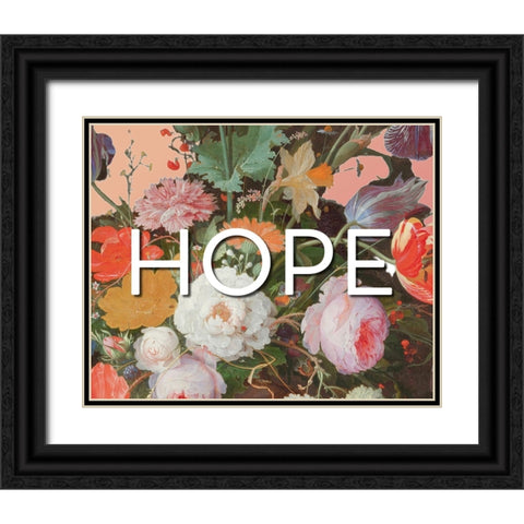 Hope Flowers Black Ornate Wood Framed Art Print with Double Matting by Iafrate, Sandra