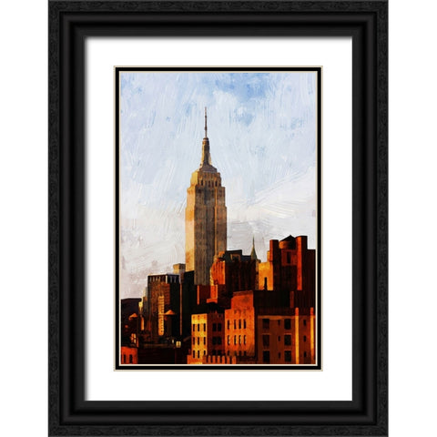 NYC ESB Sunset Black Ornate Wood Framed Art Print with Double Matting by Pica, Jeff