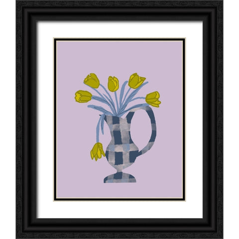The Daily Tulip IV Black Ornate Wood Framed Art Print with Double Matting by Sizemore, Natalie