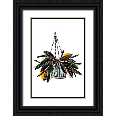 Plant Pop I Black Ornate Wood Framed Art Print with Double Matting by Ewer, Rebekah