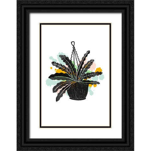 Plant Pop III Black Ornate Wood Framed Art Print with Double Matting by Ewer, Rebekah
