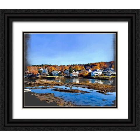 Boothbay  I Black Ornate Wood Framed Art Print with Double Matting by Kalina, Emily