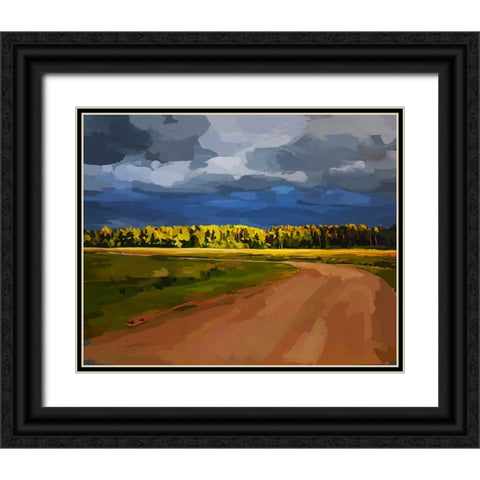 Landscape Drama Black Ornate Wood Framed Art Print with Double Matting by Kalina, Emily