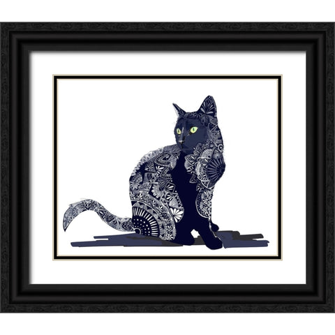 Zentangle II Black Ornate Wood Framed Art Print with Double Matting by Kalina, Emily