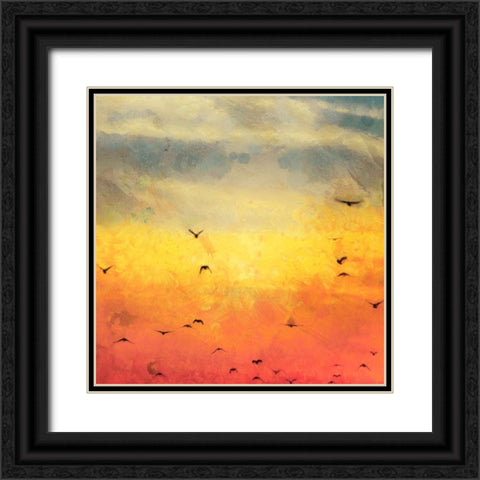 Morning Flight II Black Ornate Wood Framed Art Print with Double Matting by Saunders, Alonzo